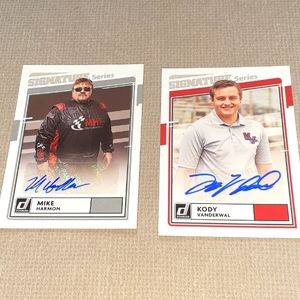 2021 Donruss Signature Series Mike Harmon Kody Vanderwal NASCAR Cards
